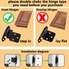 NOV FIRE 3/8"Inset Cabinet Hinge Black,8 Pack Self-Closing Hinge for