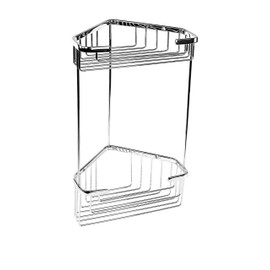 Gedy Gedy 2482 Wire Corner Double Shower Basket, Chrome
