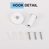 Vanloory Bath Towel Hooks, 6 Pack Round Coat Hooks, Sturdy
