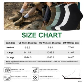 RZTT Merino Wool Socks for Women, Warm Winter Running Ankle Socks for Men, Lightweight Breathable Low Cut No Show Athletic Socks with Arch Support,5 Pairs,Medium,Black