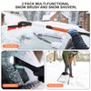 Odoland Ice Scraper with Snow Brush and Snow Shovel, 35"