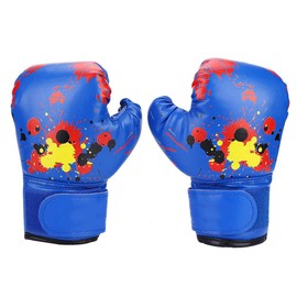 Guantes de Boxeo para ni?os de Poliuretano para Sparring y Entrenamiento, para ni?os de 2 a 11 a?os, Color Azul Equipo Deportivo Infantil
