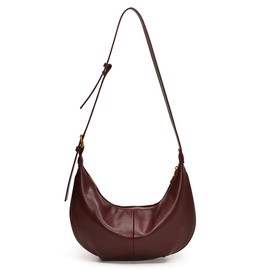 YFGBCX Leather Hobo Bags for Women Tote Bag with Zipper Womens Crescent Crossbody Bag