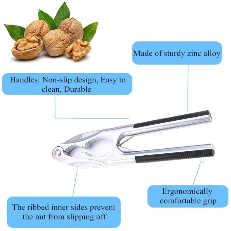 oujilet Nutcracker Pecan Cracker Nut Opener Lobster Cracker with Non