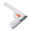 12in L Square Ruler Multifunction Scale Standard Carbon Steel Detachable