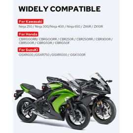 Benlari Motorcycle Rear View Mirrors, Large Size Racing Motorcycle Side Mirrors, Stealth Mirror Fit for Honda CBR300R CBR500R CBR600RR CBR1000RR, Kawasaki Ninja 300 400 650, Suzuki, Yamaha, Ducati