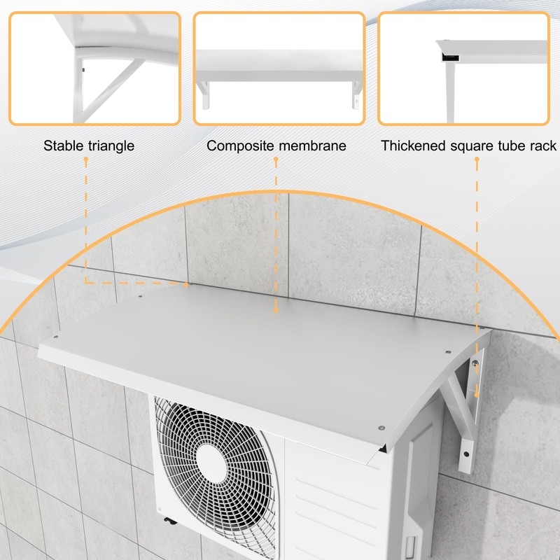 Mini Split Cover Outdoor AC Condenser Protection Sun Shade (41.7X25.2X11in)