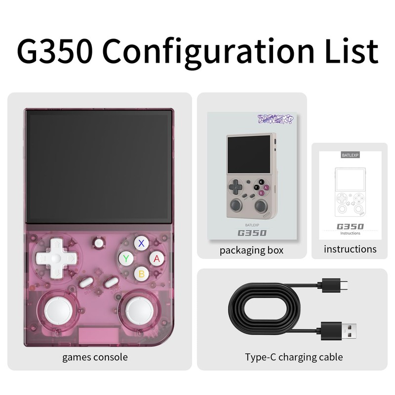 G350 Handheld Game Console , 3.5 Inch IPS Screen Linux