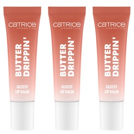 Catrice Butter Drippin' Glossy Lip Balm, No. 020, Nude, Moisturising, Nourishing, Glossy, Vegan, Paraben-Free, No Microplastic Particles, Nanoparticles Free, Pack of 3 (3 x 10 ml)