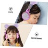 OSALADI Rhinestone Boy Girl Headphones with Fuzzy Design Over Ear