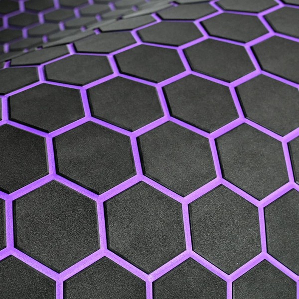 102.3"X37.7" New Hexagon EVA Self-Adhesive Boat Flooring and Decorative Fish