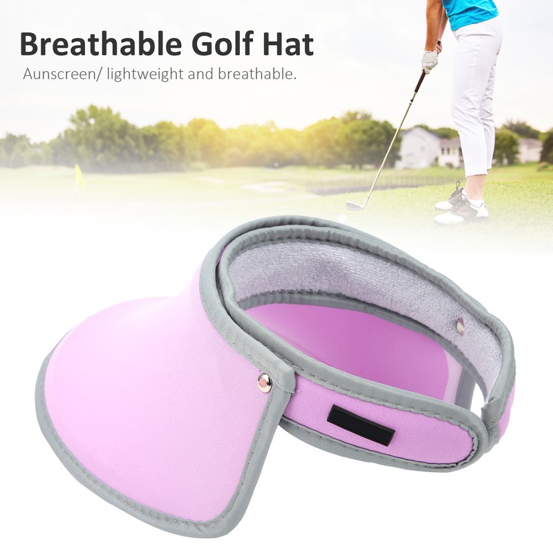 Elastic Knitted Fabric Breathable Golf Sun Hat 360° Rotation Adjustable