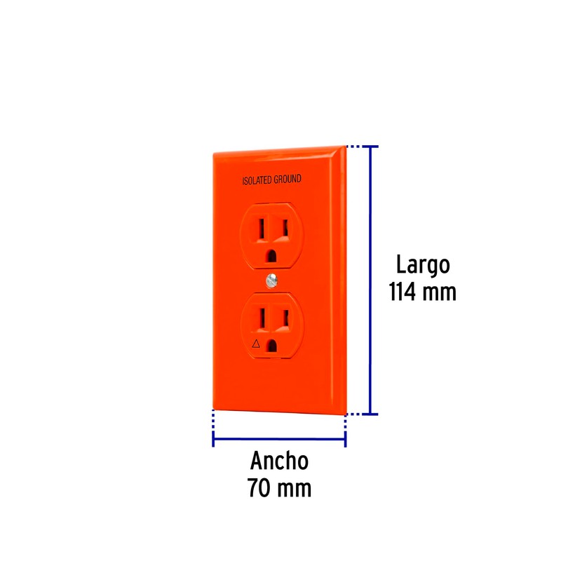 Volteck PA-CODO-TAS, Placa armada contacto tierra aislada, línea Standard