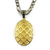 14KT GP GUADALUPE PENDANT AND 24" CHAIN STAINLESS STEEL -
