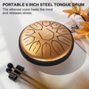 LEKATO 11 Notes 6 Inch D Major Handpan Tongue Drum,