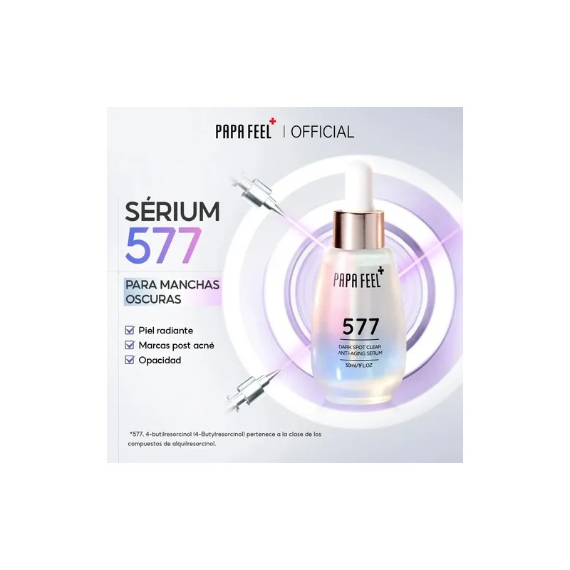 Papa Feel 577 Serum Aclarante Antimanchas Antiarrugas 30ml Sensible Día/noche