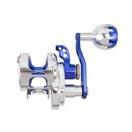 ORJD Heavy-Duty Saltwater Slow Jigging Reel 30kg Max Drag Trolling Ready 6.3:1 High-Speed Gear Ratio Durable Aluminum ConstructionColor: Blue