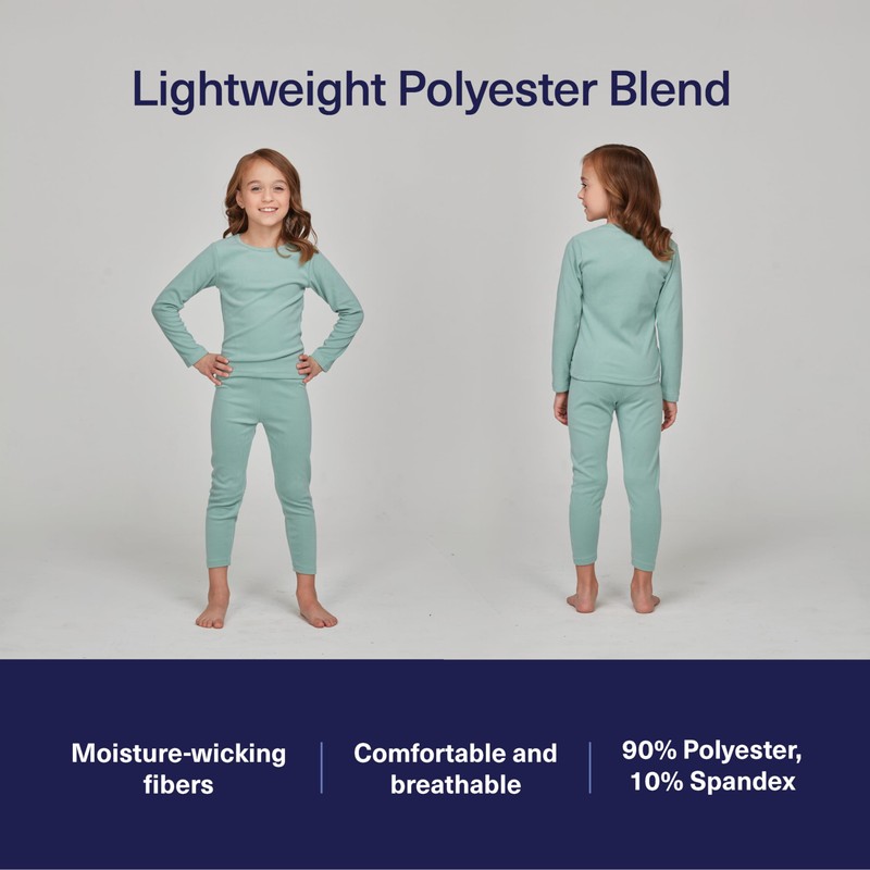 Ropa interior térmica para niños y niñas, conjunto de ropa