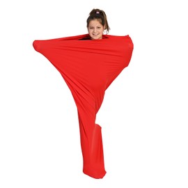 Sensory Owl Full Body Sock - ADHD, Autism Stress and Anxiety Relieve - Deep Pressure Stimulation - Sensory Exercise Therapy Toy - Strong Super Soft Lycra Wrap - Red, Size S