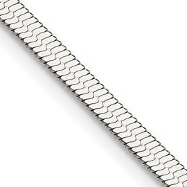 The Black Bow 3.9mm Stainless Steel Herringbone Chain Necklace, 24 Inch