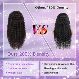 36 Inch Deep Wave Lace Front Wigs Human Hair 13x6 HD Transparent Lace Front Wigs Human Hair 200 Density Deep Curly Human hair Wig Pre Plucked Deep Wave Frontal Wigs with Baby Hair Natural Color