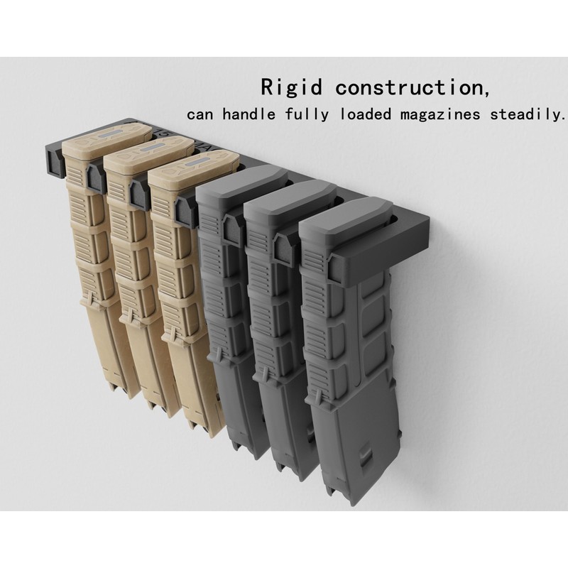 HEKAGURA Durable ABS 6 Standard Rack Wall Mount, Wall Magazine