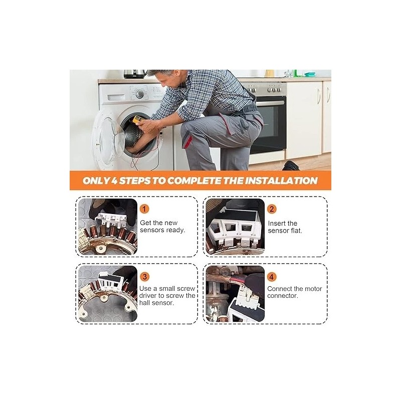 Kenmore, LG 6501KW2002A Rotor Position Sensor Washing Machine Replace PS3529186