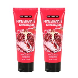 (2ea) Foodaholic Collagen Peel-Off Pack 150ml / Pomegranate / (2개)푸드어홀릭 콜라겐 필오프팩 150ml  석류