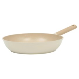 N/A Gibson Elite Folkstone 12 Inch Ceramic Nonstick Cast Aluminum Frypan In Beige