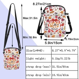 TSOTMO Kiki's Anime Movie Merch Gift Magic Delivery Service Cartoon Lover Crossbody Bag Bed Breakfast Inspired Gift (Kiki's Cross)
