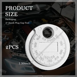 Figpade 2PCS 0.02"-0.10" Spark Plug Gap Tool,Portable Sparks Plug Gapping Tool with Slots & Clear Markings,Hard & Rust-Proof Sparks Plugs Gapper as Spark Plugs Gap Gauge Car Tools