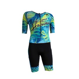 Kiwami Prima 2 LD Aero Sleeved Trisuit - Tri Suits - Trisuits Triathlon Men - Sleeved Tri Suit - Kona Edition (Medium)