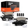 A-Premium 8 Pcs Front & Rear Ceramic Disc Brake Pads
