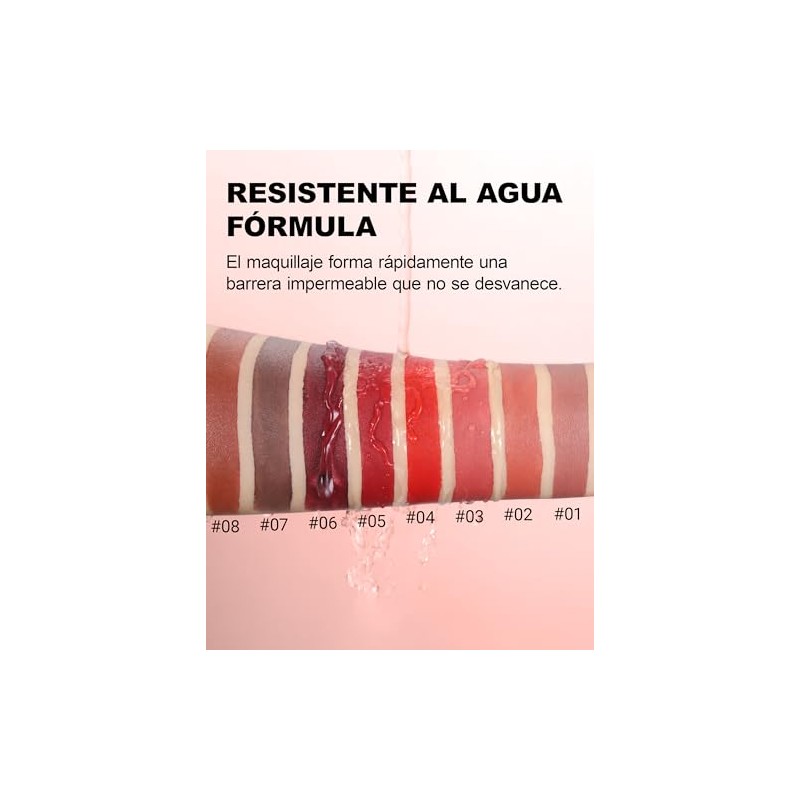 Erinde Lápiz Labial Mate, Delineador Labial Cremoso de Larga Duración,