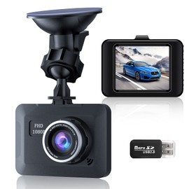 Dashcam Auto, Rückfahrkamera 1080P Full HD Dual, Autokamera mit 170 Weitwinkel 2,4 "LCD-Display, Super Nachtsicht, G-Sensor, Park Monitor, WDR, Schleifen Aufnahme
