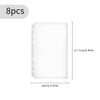 Luckious 8 Pcs A6 Size Plastic Zip Binder Pouch, 6