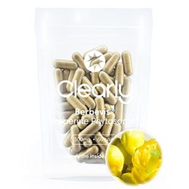 Clearly Berberin 500mg Kapseln (60) - Hohe Absorptionsfähigkeit - Normaler Cholesterinspiegel - 92% wirkt sich positiv aus - Superfood