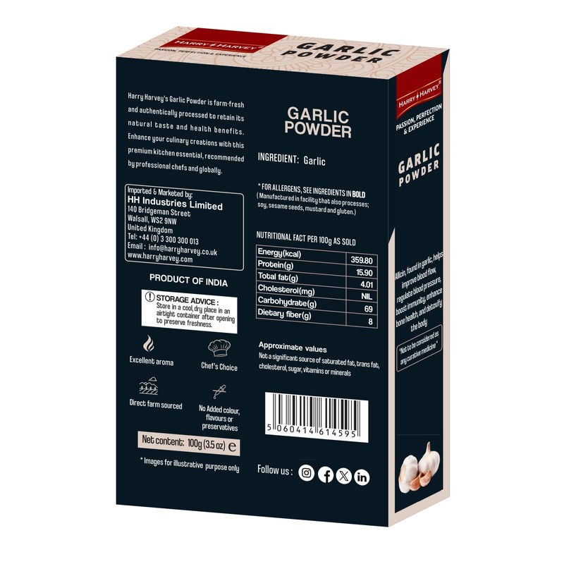 Harry Harvey Garlic Powder 100g