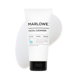 MARLOWE. No. 121 Facial Cleanser 6 oz, Daily Mens Face Wash with Natural Extracts & Antioxidants, Soothes, Purifies, Refreshes, Thick Lather, Fresh Woodsy Scent
