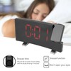 Radio Projection Alarm Clock LED Display Electronic Clock Curved Screen