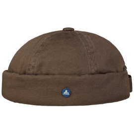 HAMMABURG Cotton Twill Docker Hat – Plain Skull Cap – Robust Workmanship – Cross-Seasons for Men and Women, brown