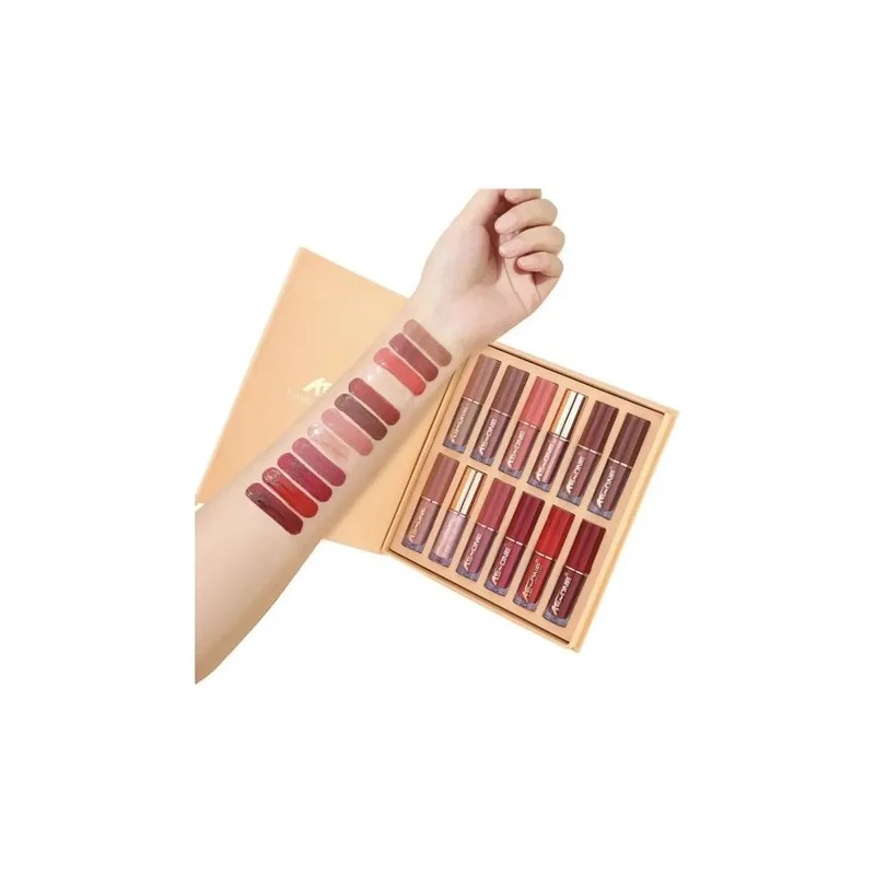 Set 12 Tonos Labiales Matte + Caja Regalo | Larga