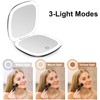 deweisn Compact Mirror, Lighted Travel Makeup Mirror with 1X/10X Magnifying