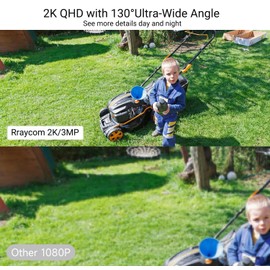 Rraycom 2Pack Tuya Smart Camera,5G&2.4G Security Cameras Wireless Outdoor with Motion Detection,2K Color Night Vision, 2-Way Audio, Waterproof, Siren Alarm, SD/Cloud, Works w/Alexa