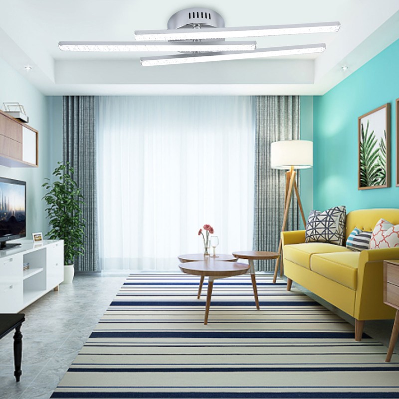 3Strips LED Ceiling Lamp Modern CeilingMounted Light Living Room Bedroom