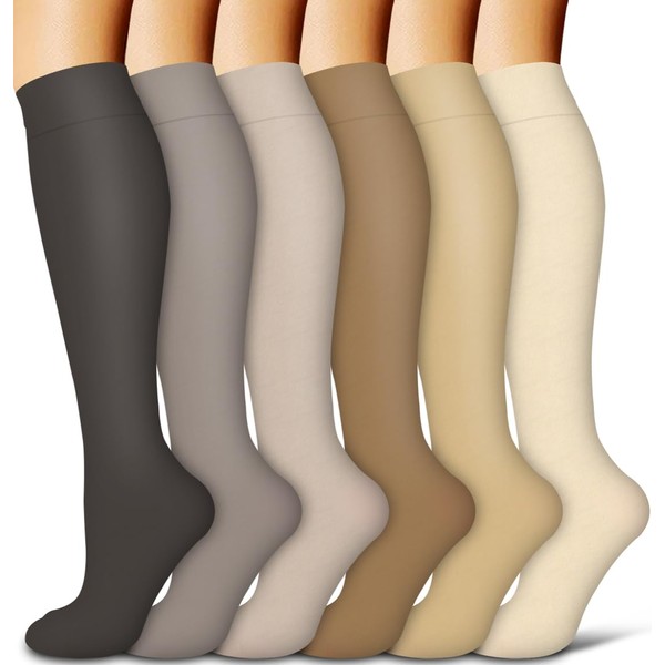 COOLOVER Copper Compression Socks for Women and Men(6 Pairs)-Best Support