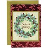 NIQUEA.D Holly Berry Wreath Christmas Card (NXB-0067)