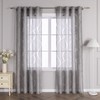 Delien Curtain Scarves, Burnout Transparent Curtains with Eyelets, Modern "Waves"