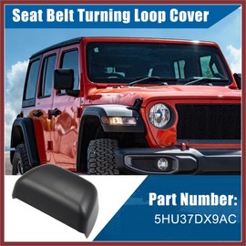 HEROFFIX 1pcs Rear Seat Belt Turning Loop Cover 5HU37DX9AC for Jeep Wrangler 2011-2018 Replace Parts