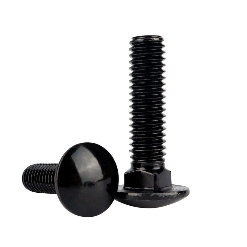 VAMUOEFL 5/16-18 x 3/4" Carriage Bolts Screws Black Finish, Round
